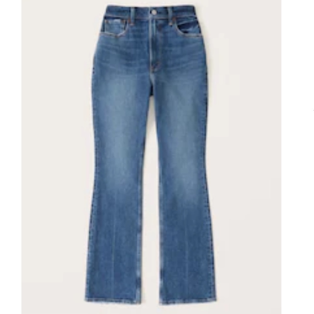 Ultra high rise vintage flare jean Abercrombie and Fitch DARK WASH